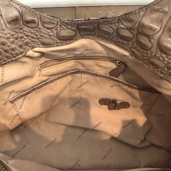 Brahmin Elisa Brown Embossed Croc Leather Purse - Picture 8 of 12